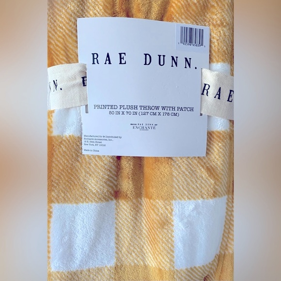 Rae Dunn Autumn Thanksgiving GATHER Throw Blanket - Picture 3 of 5